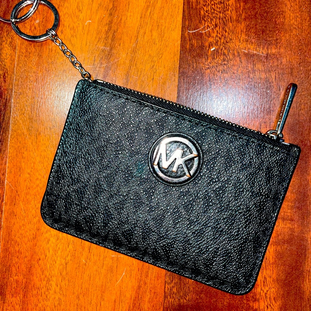 REAL black Michael kors key chair /wallet holder